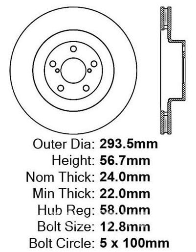 KNS/DBA 4K 02-14 WRX Front Rotor