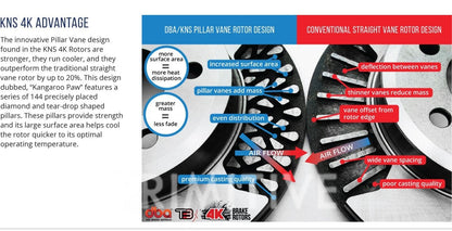 DBA/KNS 4K Rear Rotor, Non-STi 2-pot
