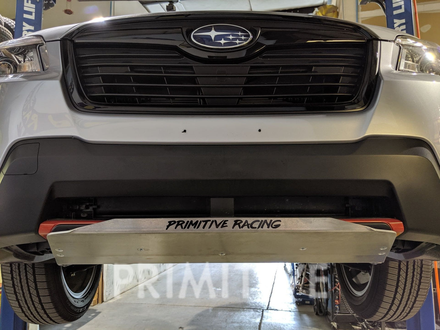 2019+ Forester Front Skidplate with Front Lip Installed