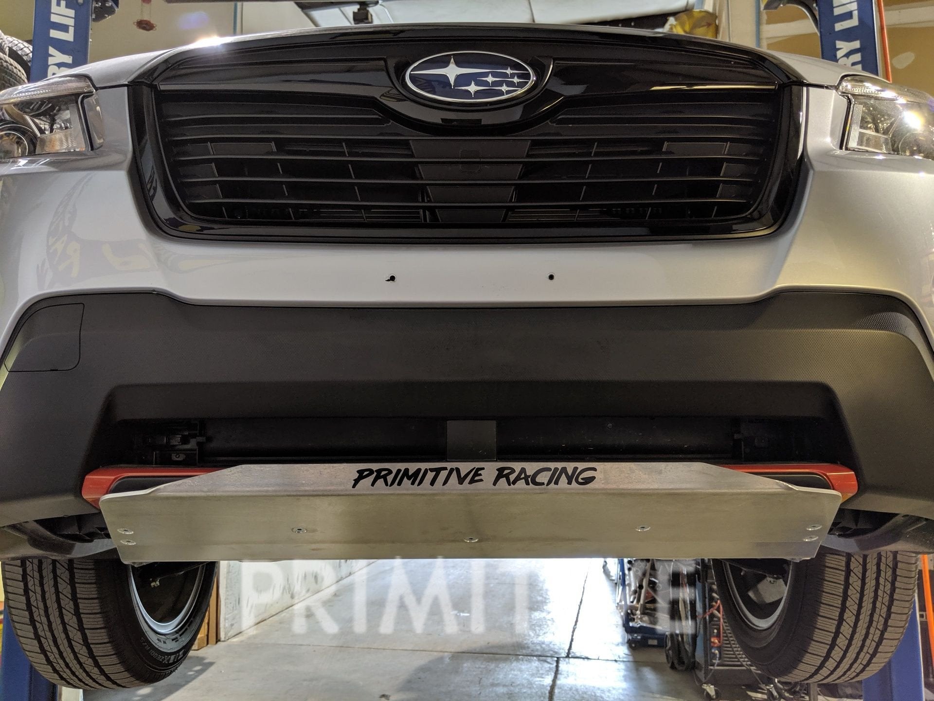 2019+ Forester Front Skidplate with Front Lip Installed