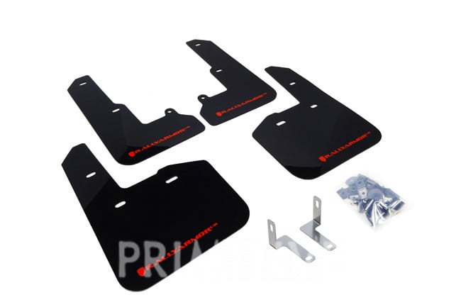 Rally Armor Mud Flaps 2020+ Legacy Black with Red