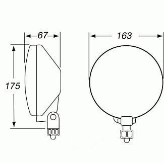 HELLA 6" Round H3 Halogen Lamp Kit