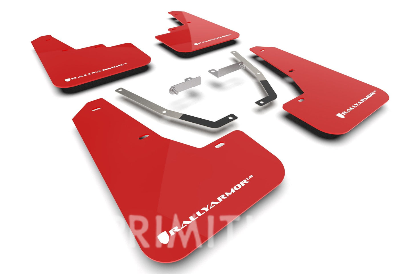 2024 SUBARU CROSSTREK RED UR MUD FLAP WHITE LOGO