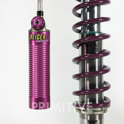 Remote reservoir rally shocks Subaru Impreza competition cross