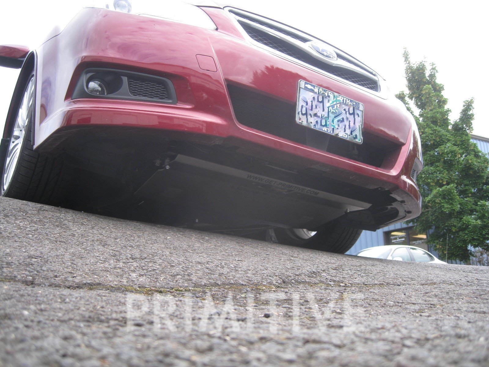 2010-2013 Legacy GT Front Skidplate installed on a 2010 Legacy GT
