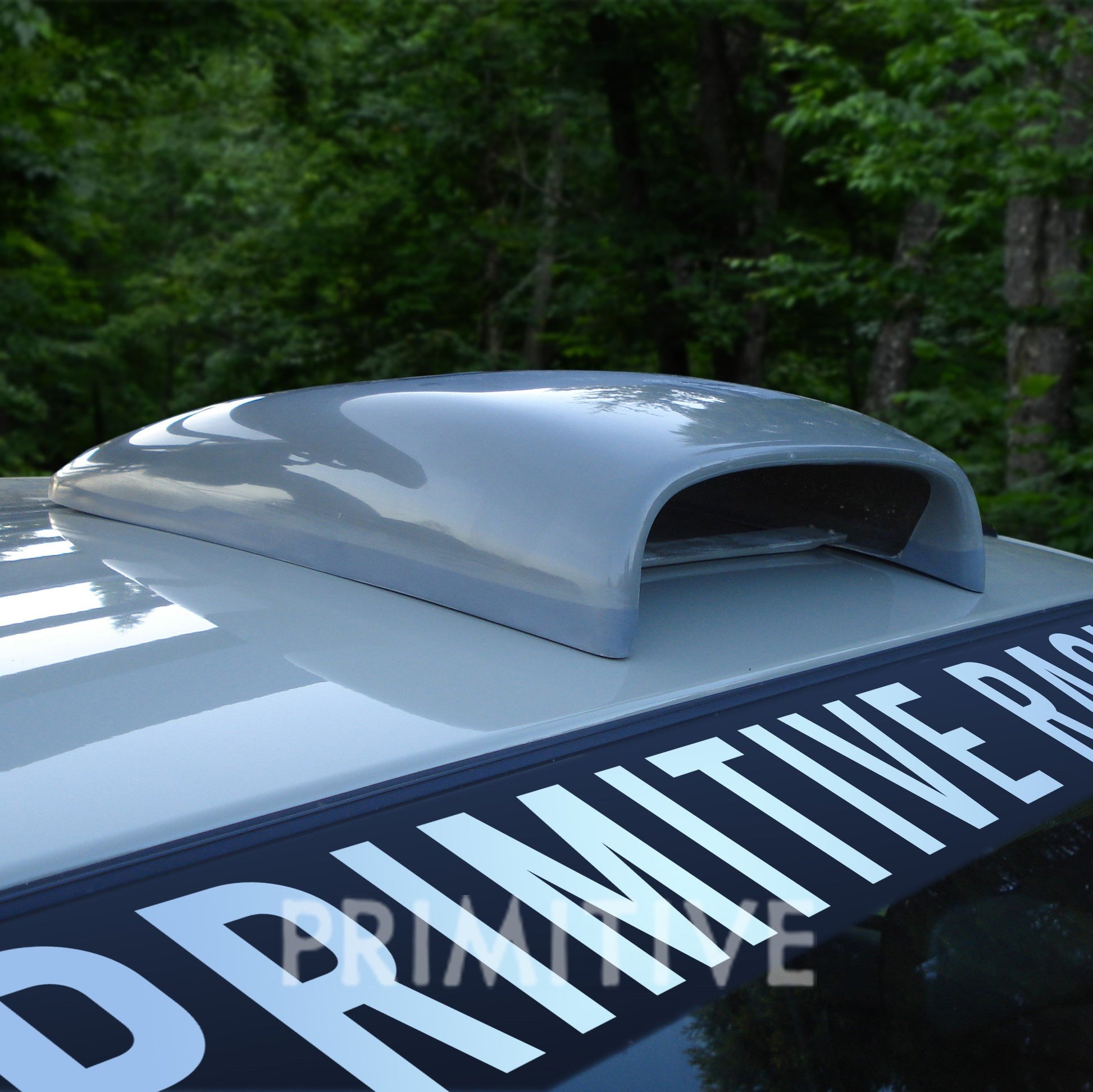 Fiberglass roof scoop on a Crosstrek