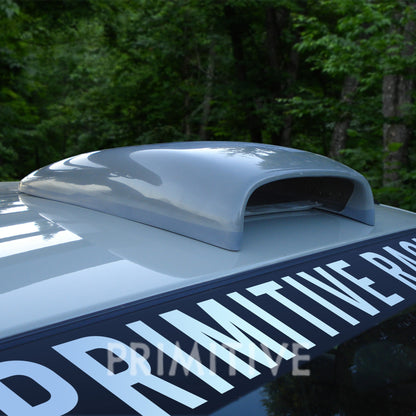 Fiberglass roof scoop on a Crosstrek