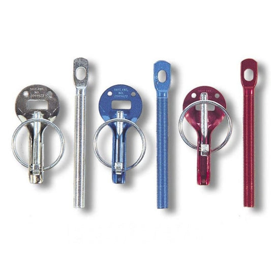 Silver, Blue, and Red Sparco Hood Pins