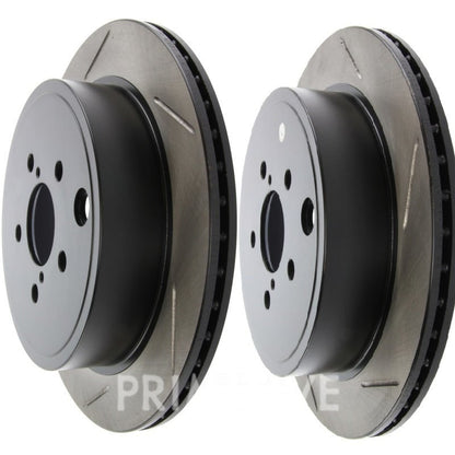 Stoptech Sport 2-Pot Conversion Slotted Rear Rotors (pair) for 2008+ 5x100