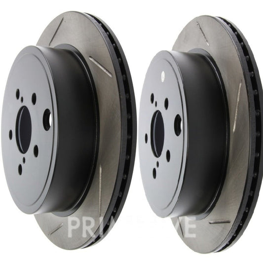 Stoptech Sport 2-Pot Conversion Slotted Rear Rotors (pair) for 2008+ 5x100