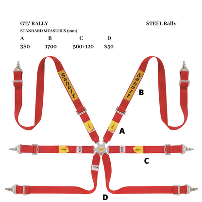 Sabelt Steel Series 2" Rally 6 Point Harness